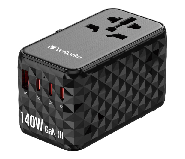 Verbatim Uniwersalny adapter podróżny UTA-10 GaN III USB-C PD 140W QC - 1277156 - zdjęcie 2